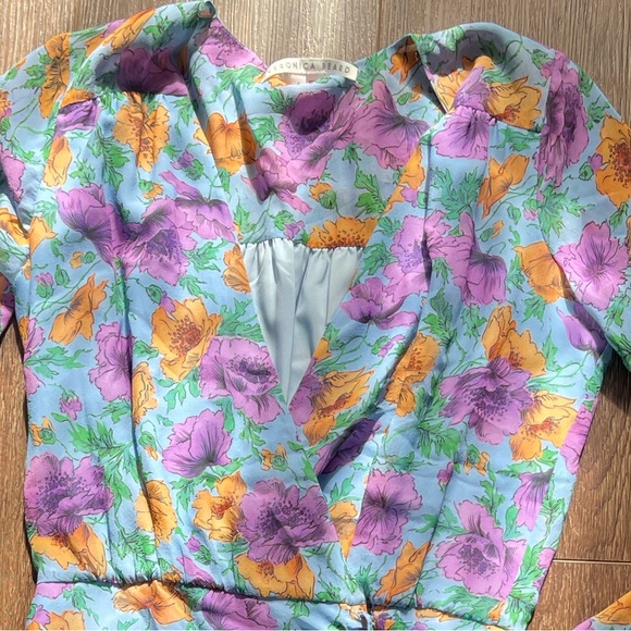 VERONICA BEARD SEAN FLORAL-PRINT DRESS 100% silk Dress 4 - Picture 13 of 13